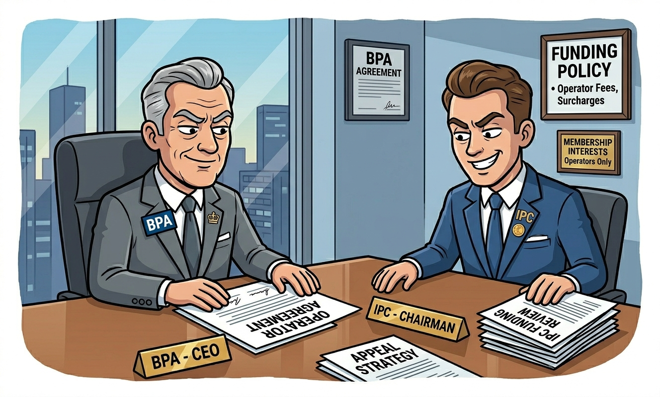 Diagram: BPA and IPC and links to the industry
